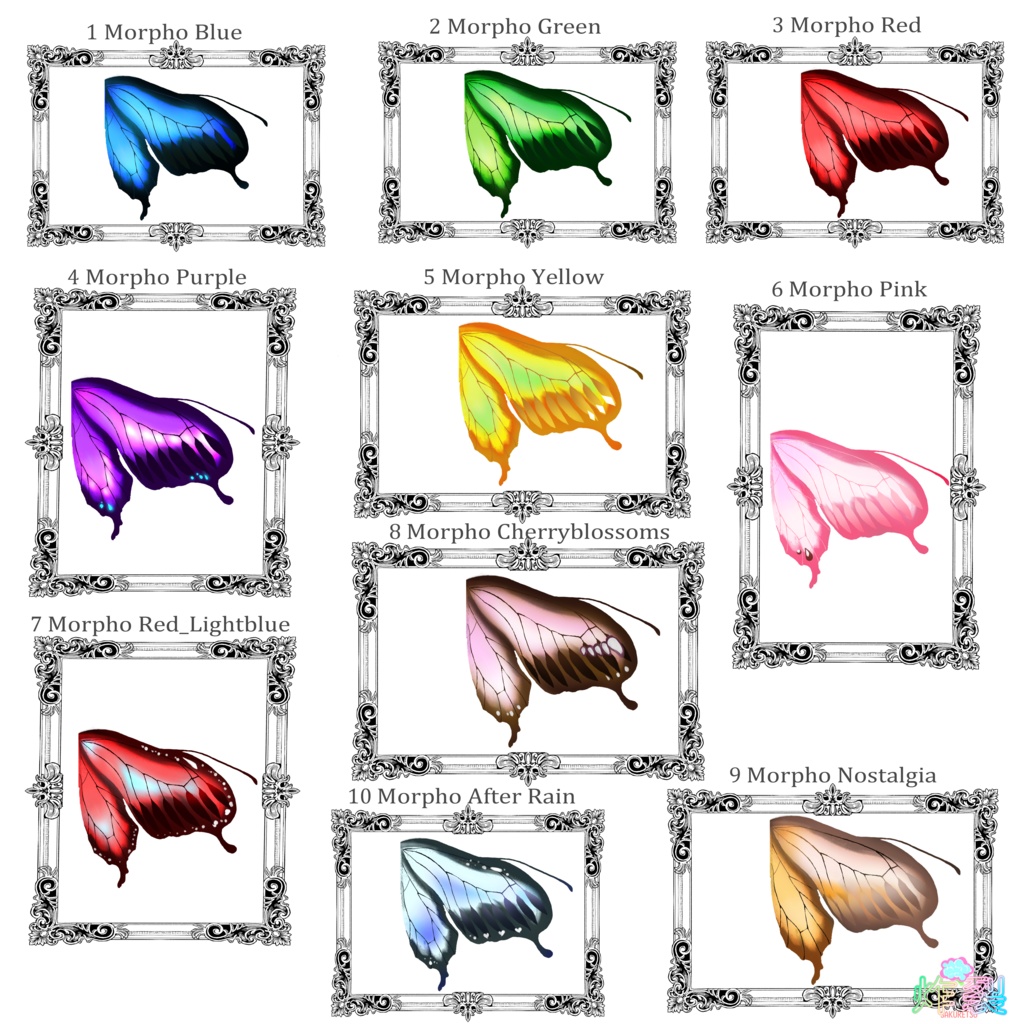 VRoid Texture {{ Butterfly Wings Morpho }}