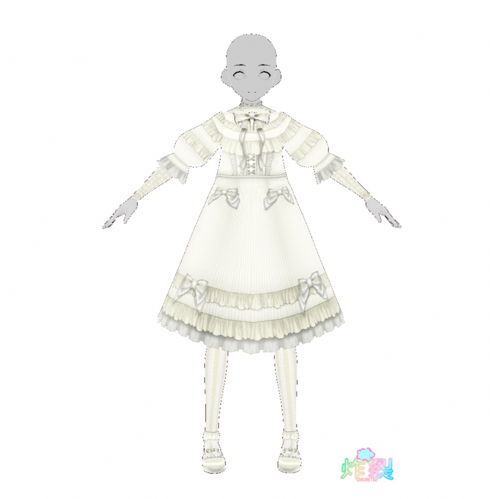 ロリィタワンピース FULL SET 《Lapin Blanc》