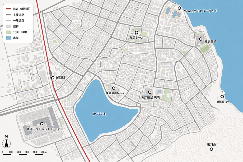 離羽市地図
