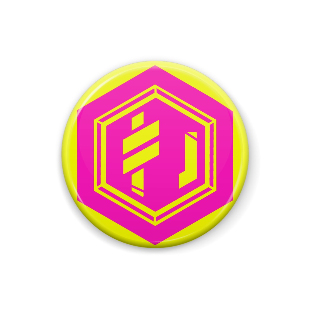 横から看板を見てる人のバッジ