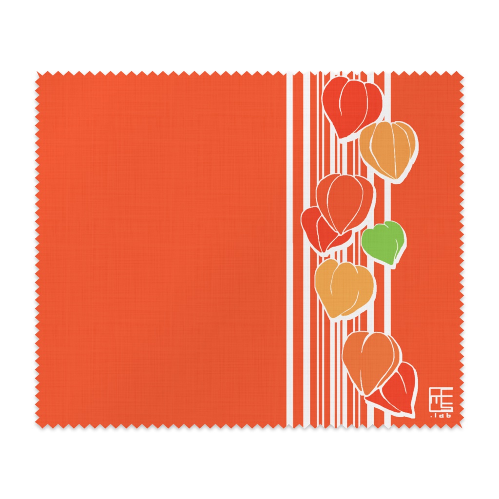 鬼灯 アレンジ_橙 メガネ拭き