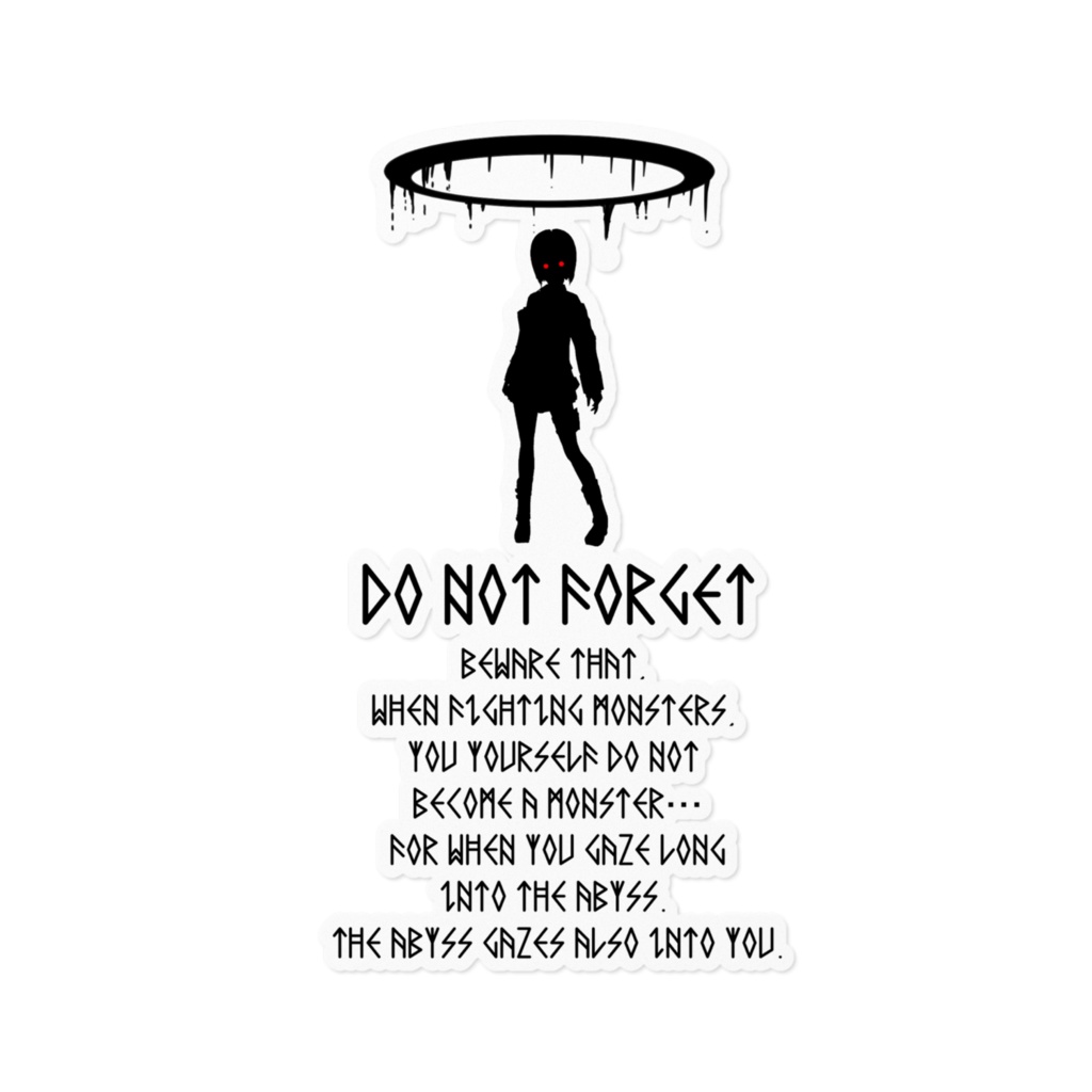 深淵から覗いてる堕天使ステッカー 月ノ館 魔道具店 ネット出張所 Booth