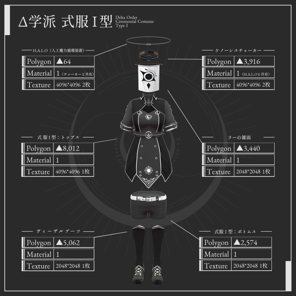 【汎用衣装】式服Ⅰ型 /Uniform Type I #Δ学派