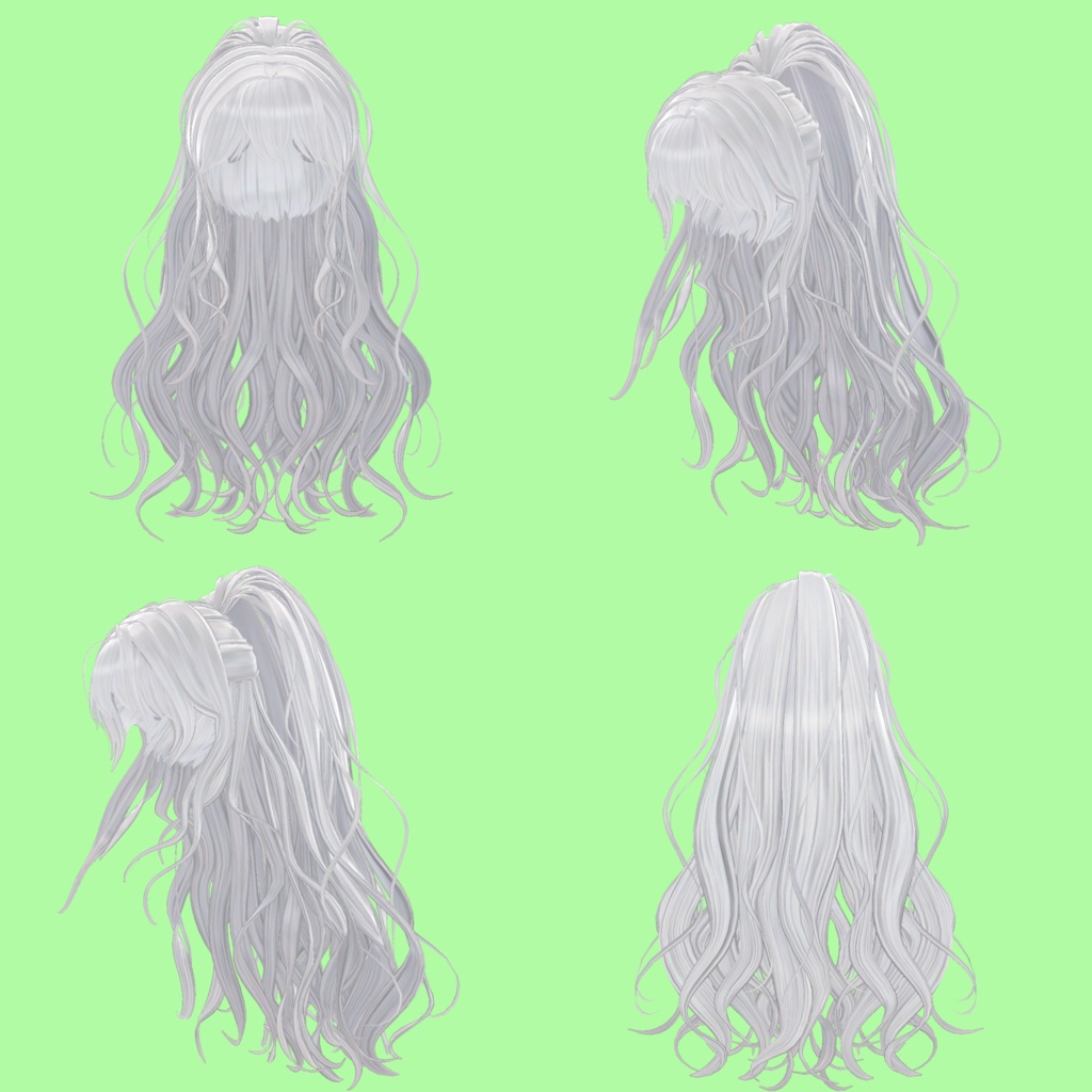 【16アバター対応】Y_Half-upPony