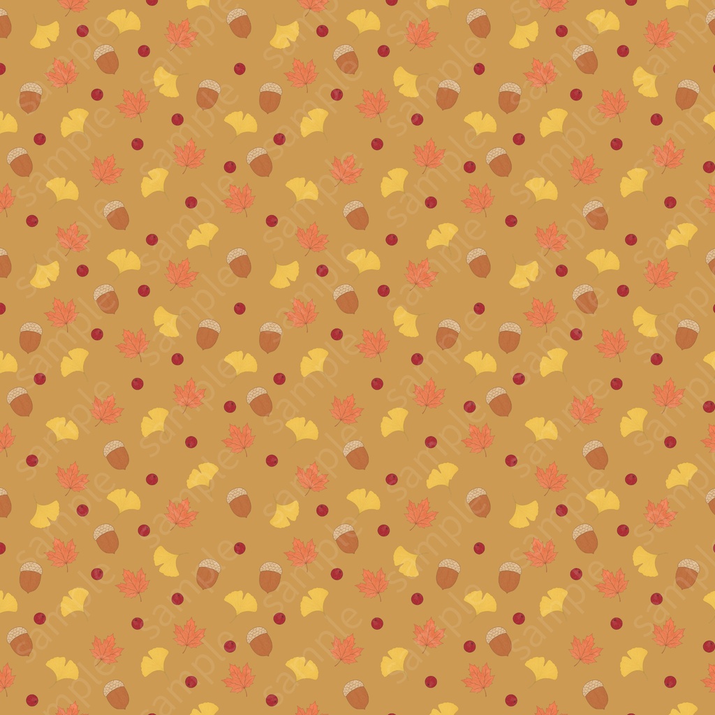 秋の紅葉デジタルペーパー 5枚セット|大人かわいいくすみカラー