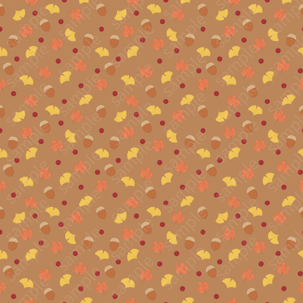 秋の紅葉デジタルペーパー 5枚セット|大人かわいいくすみカラー