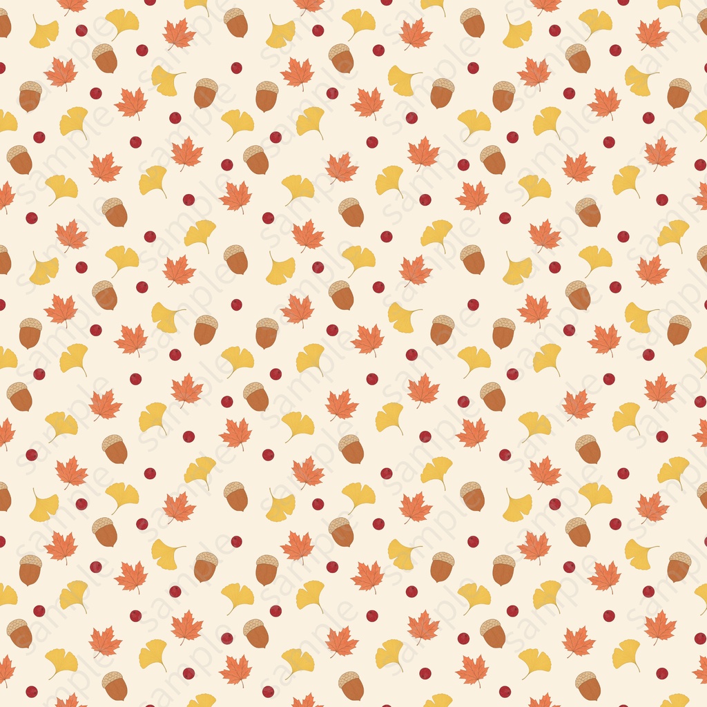 秋の紅葉デジタルペーパー 5枚セット|大人かわいいくすみカラー