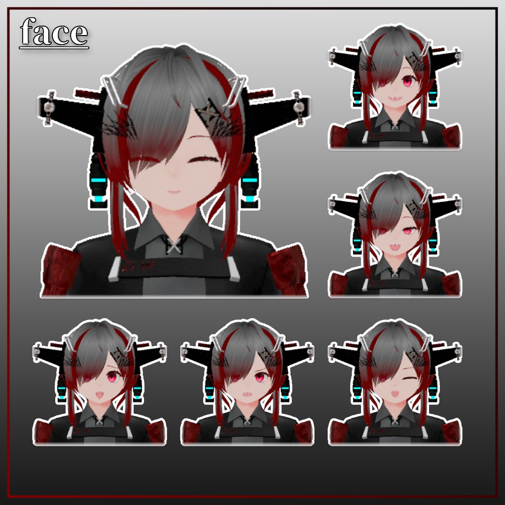 VRChat想定3Dモデル HS-SHBC 38 halphas「崩城-kuzusiro」(くずしろ)【クロスプラットフォーム対応】