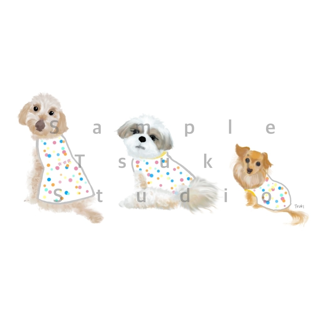 ペットの似顔絵制作