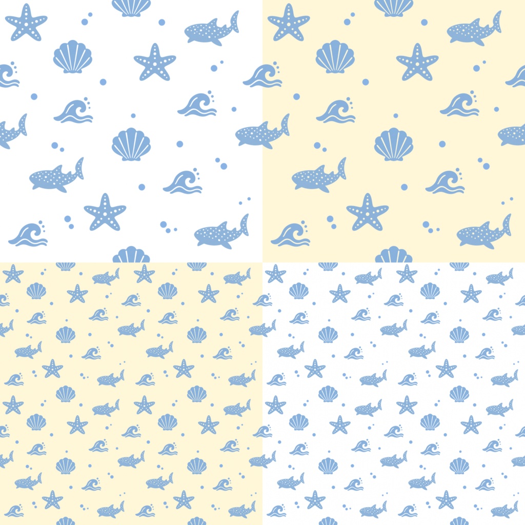 夏色デジタルペーパー|海・水風船・クリームソーダ|6デザイン×2サイズ 全12枚