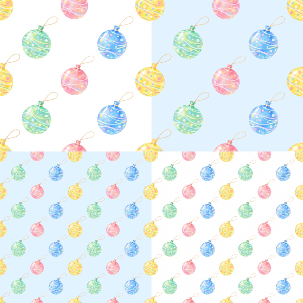 夏色デジタルペーパー|海・水風船・クリームソーダ|6デザイン×2サイズ 全12枚