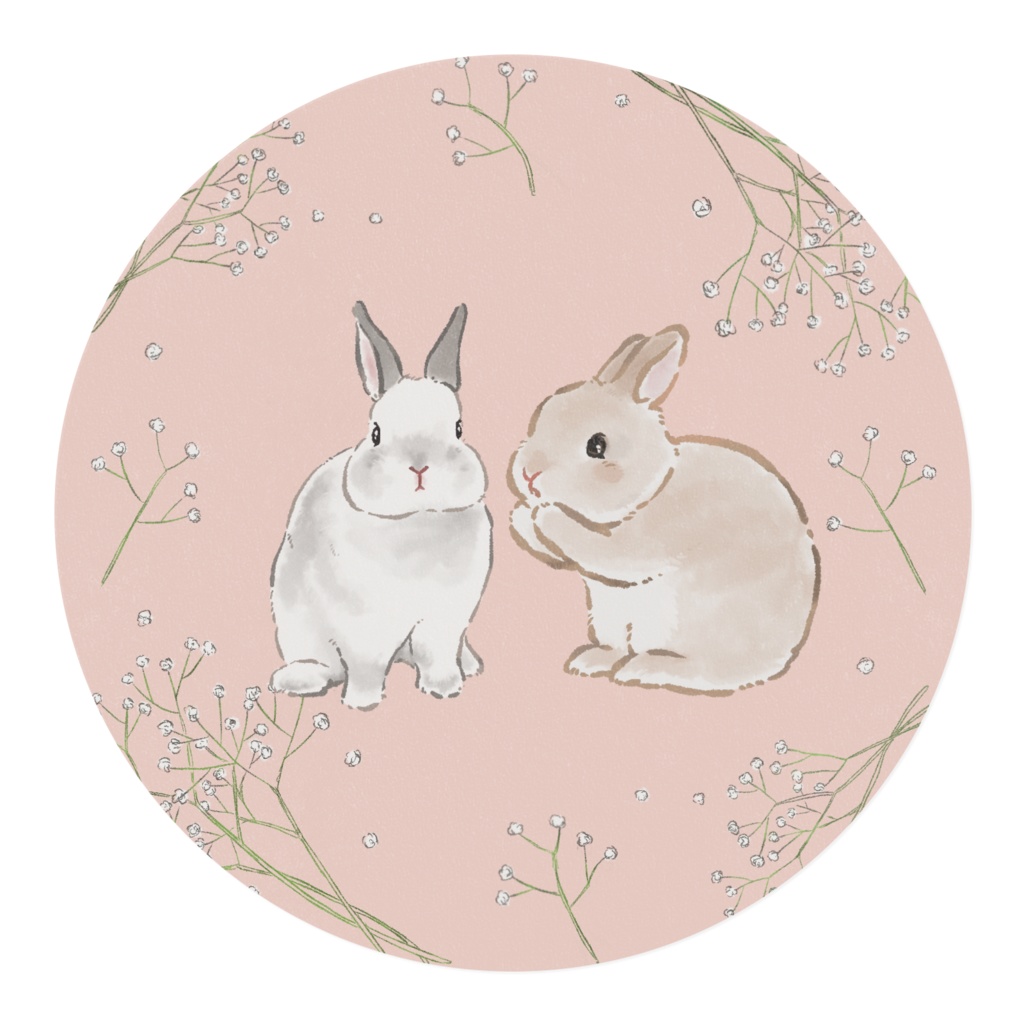 Mimiさま&Royたまマスキングテープ(かすみ草)ピンク