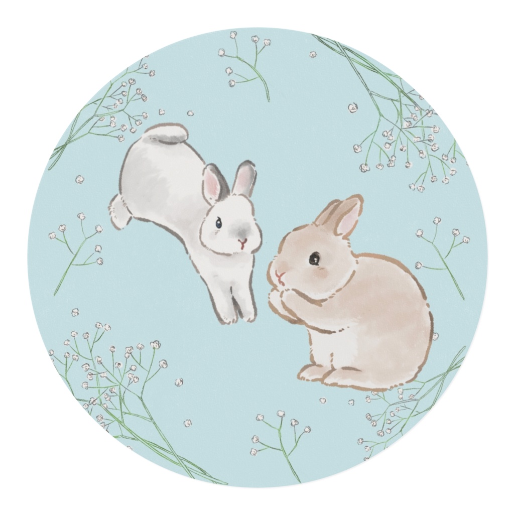 Mimiさま&Royたまマスキングテープ(かすみ草)ブルー