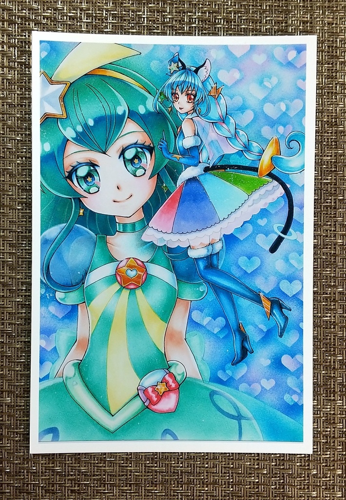 同人ポストカード キュアミルキー キュアコスモ Manaronnonazo Booth