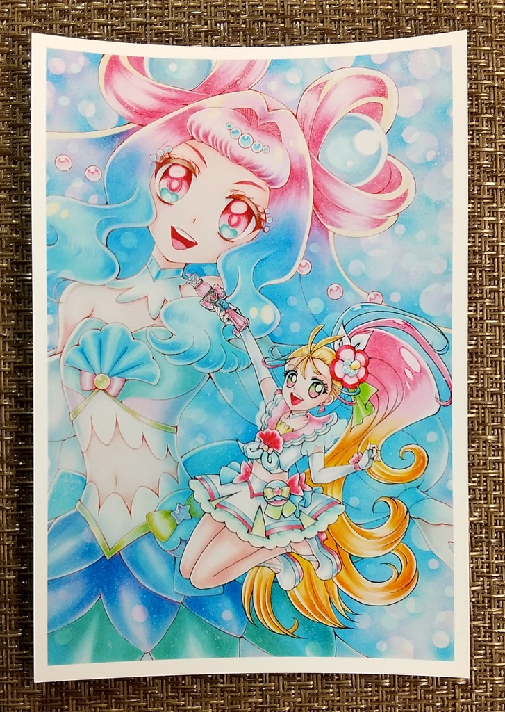 同人ポストカード キュアサマー&キュアラメール
