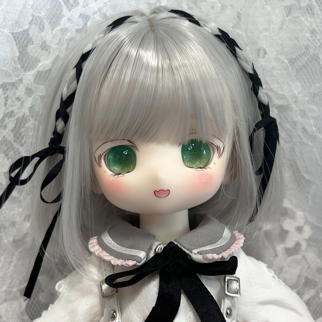 14mmレジンアイ 緑① 瞳孔丸タイプ B品