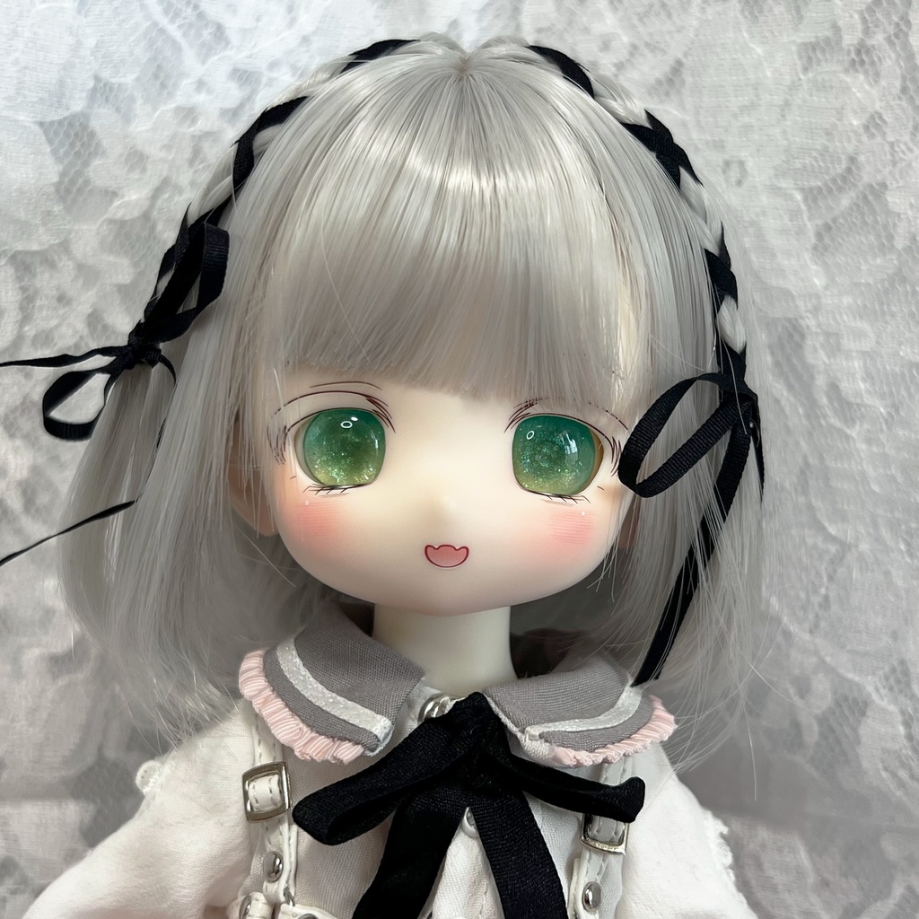 14mmレジンアイ 緑② 瞳孔丸タイプ B品