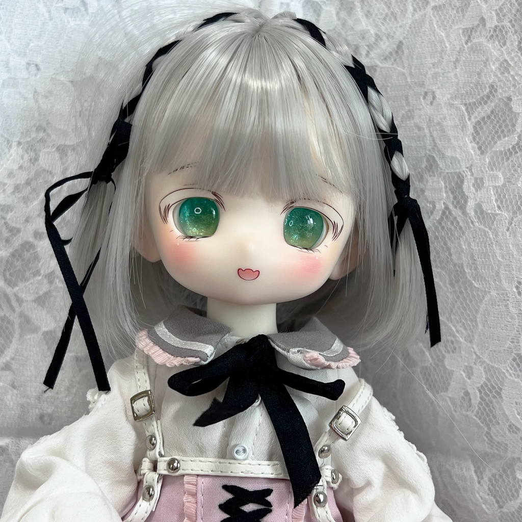 14mmレジンアイ 緑⑥ 瞳孔縦長タイプ B品