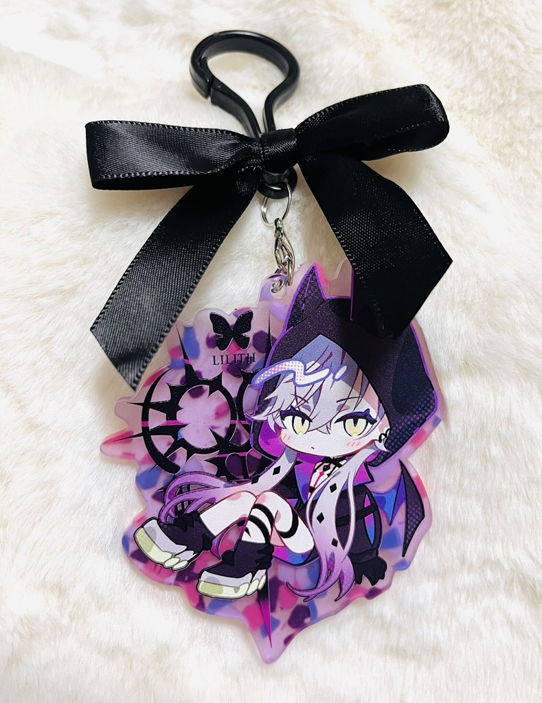 リボン付きリリスのアクリルキーホルダー