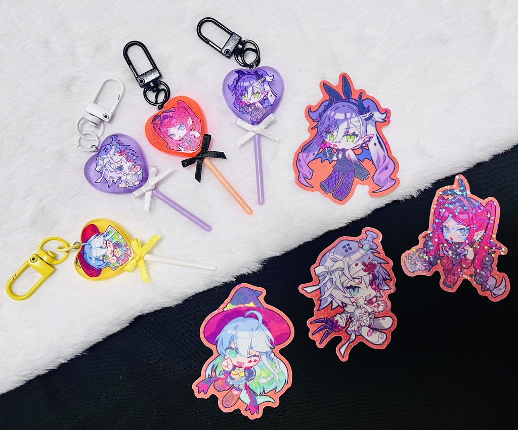 【再販無し】蓄光キャンディアクキー(ホログラムステッカー付き)【FGO】