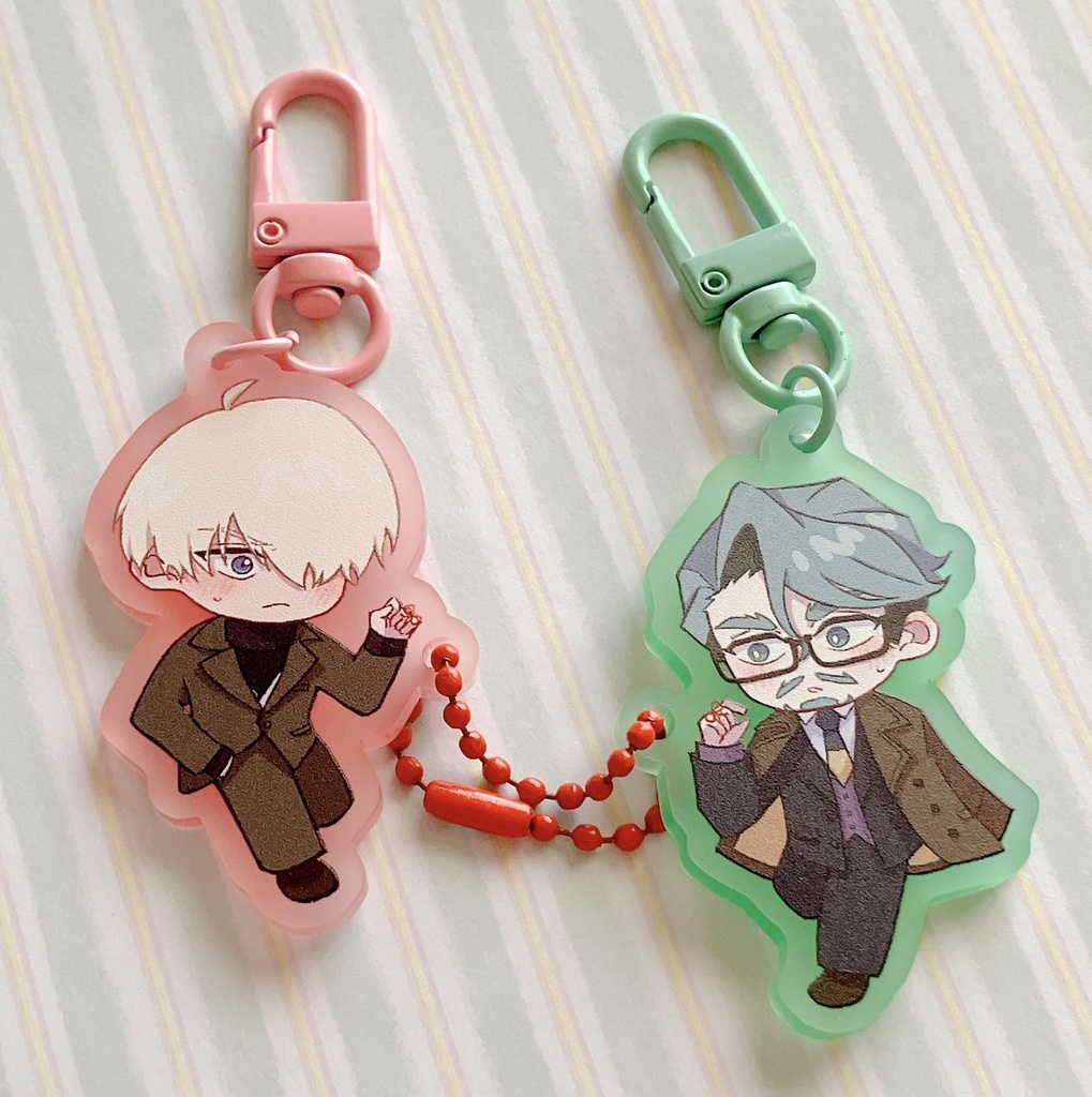 シャアシャリ 赤いチェーンアクキー