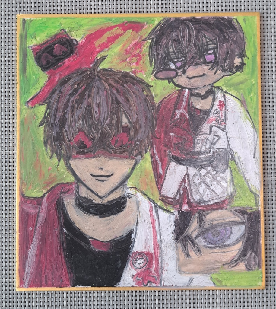 【非公式】佐伯イッテツ　手描き色紙