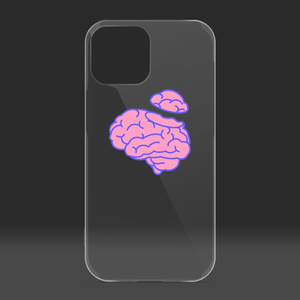【脳みそ】クリアiPhoneケース - iPhone 13 mini
