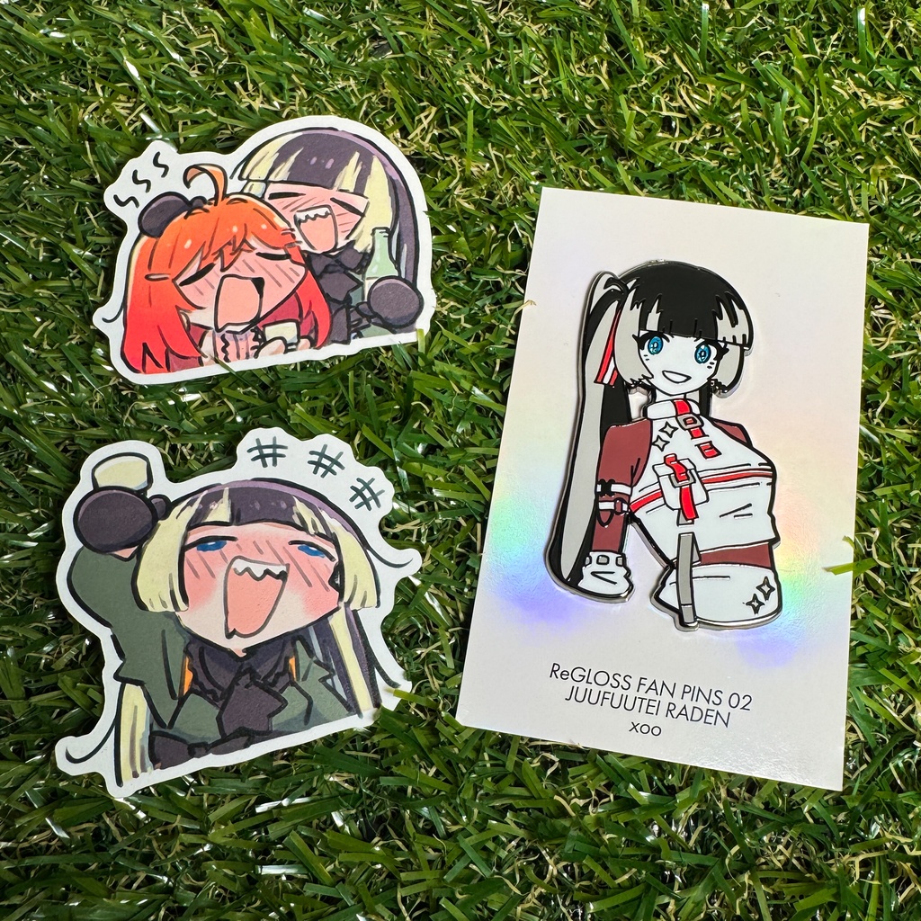 ReGLOSS・儒烏風亭らでん 二次創作ピンズ2