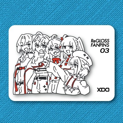 ReGLOSS・儒烏風亭らでん 二次創作ピンズ3 「ReGLOSS」