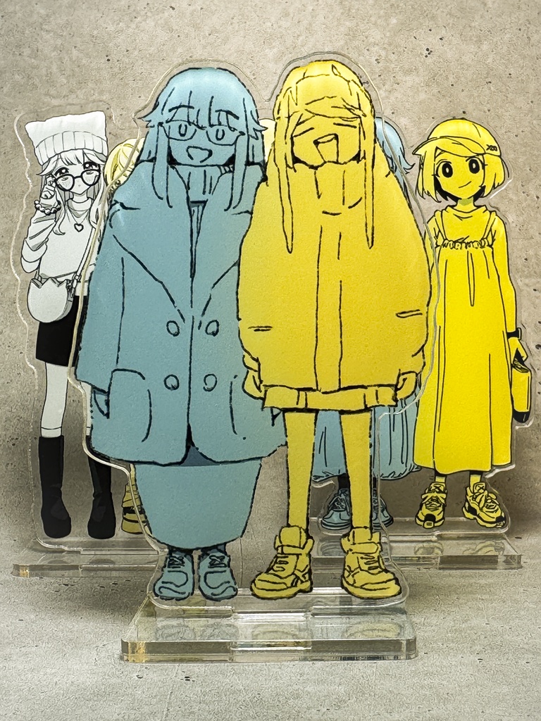 生産者の顔グッズ かわいい姉弟アクリルスタンド(冬もこもこ)