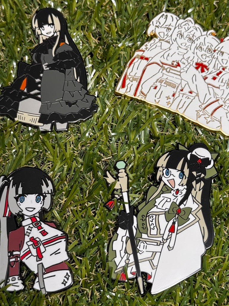 ReGLOSS・儒烏風亭らでん 二次創作ピンズ4 「儒烏風亭らでん ミュージアムプリンセス衣装」(おまけシール付き)