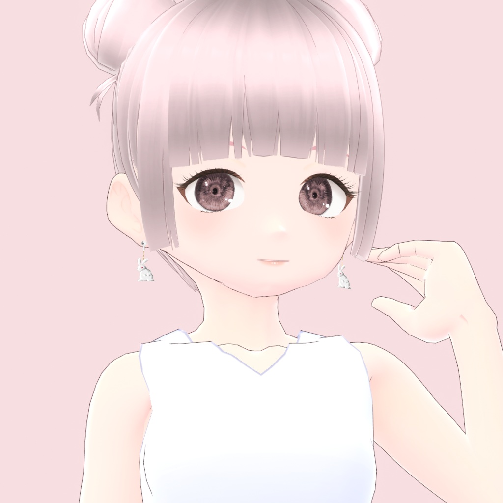 無料【VRoid】うさぎイヤリング
