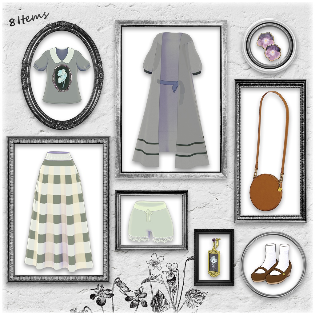 【Lapwing / マヌカ / VRoid】Framed: Violet