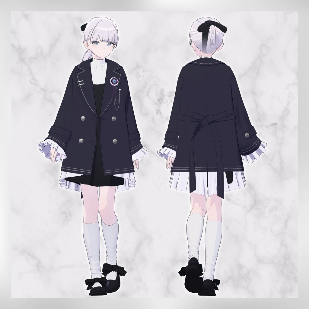 ○Sale【Lapwing】Frill Peacoat "Middie Lily"