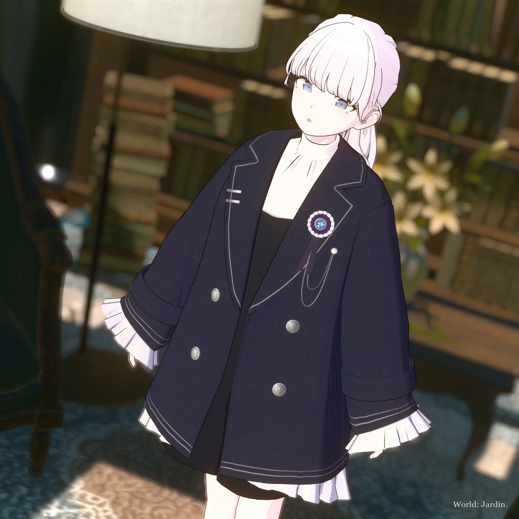 ○Sale【Lapwing】Frill Peacoat "Middie Lily"