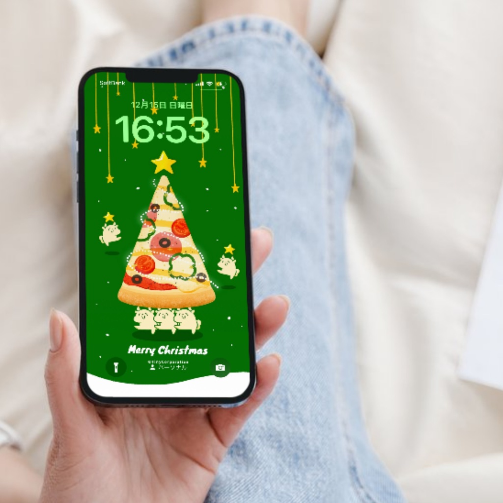 カチョカヴァロ犬 《壁紙》クリスマス②2024