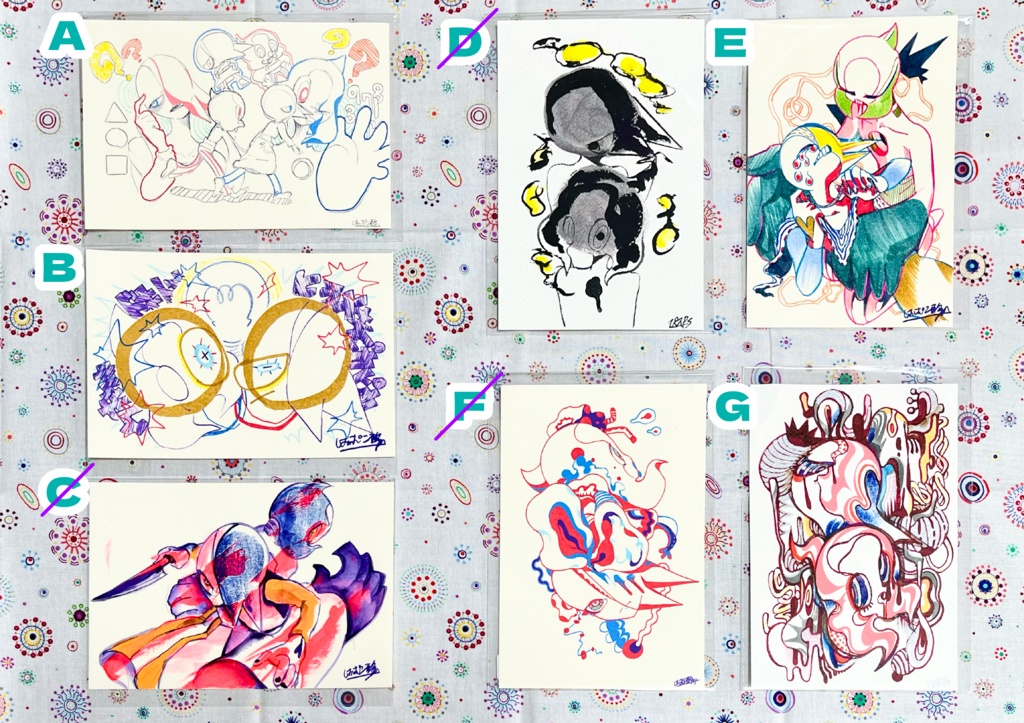 手描きポストカード【よだれおにいさん】