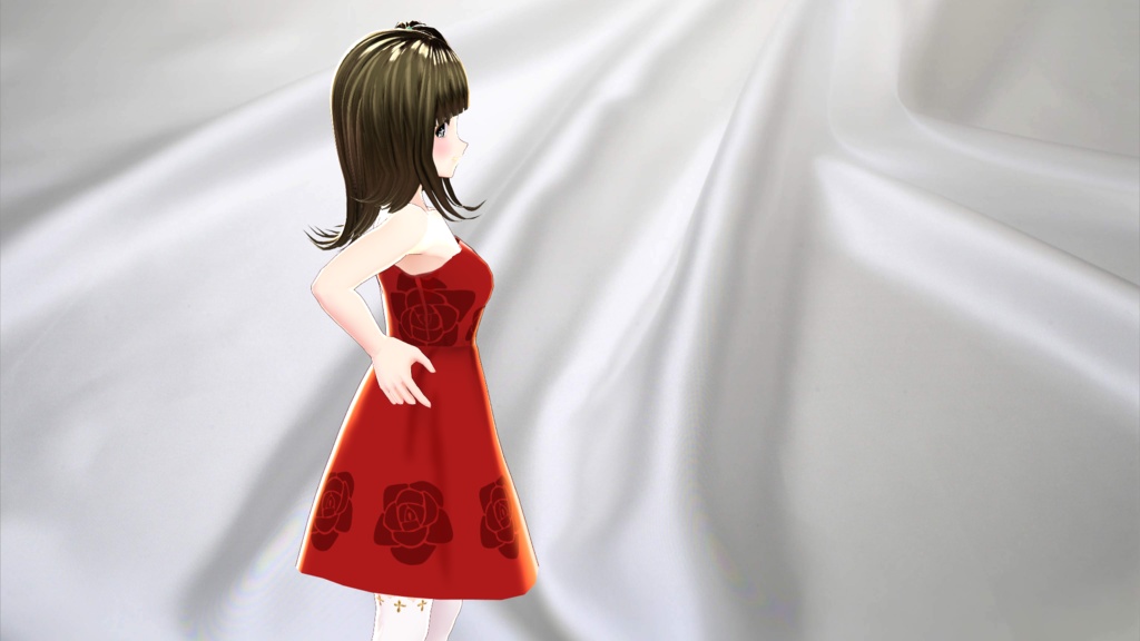 【テクスチャ】バラのワンピース