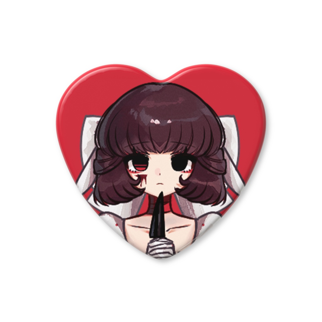 少女カケラ ハート缶バッジ