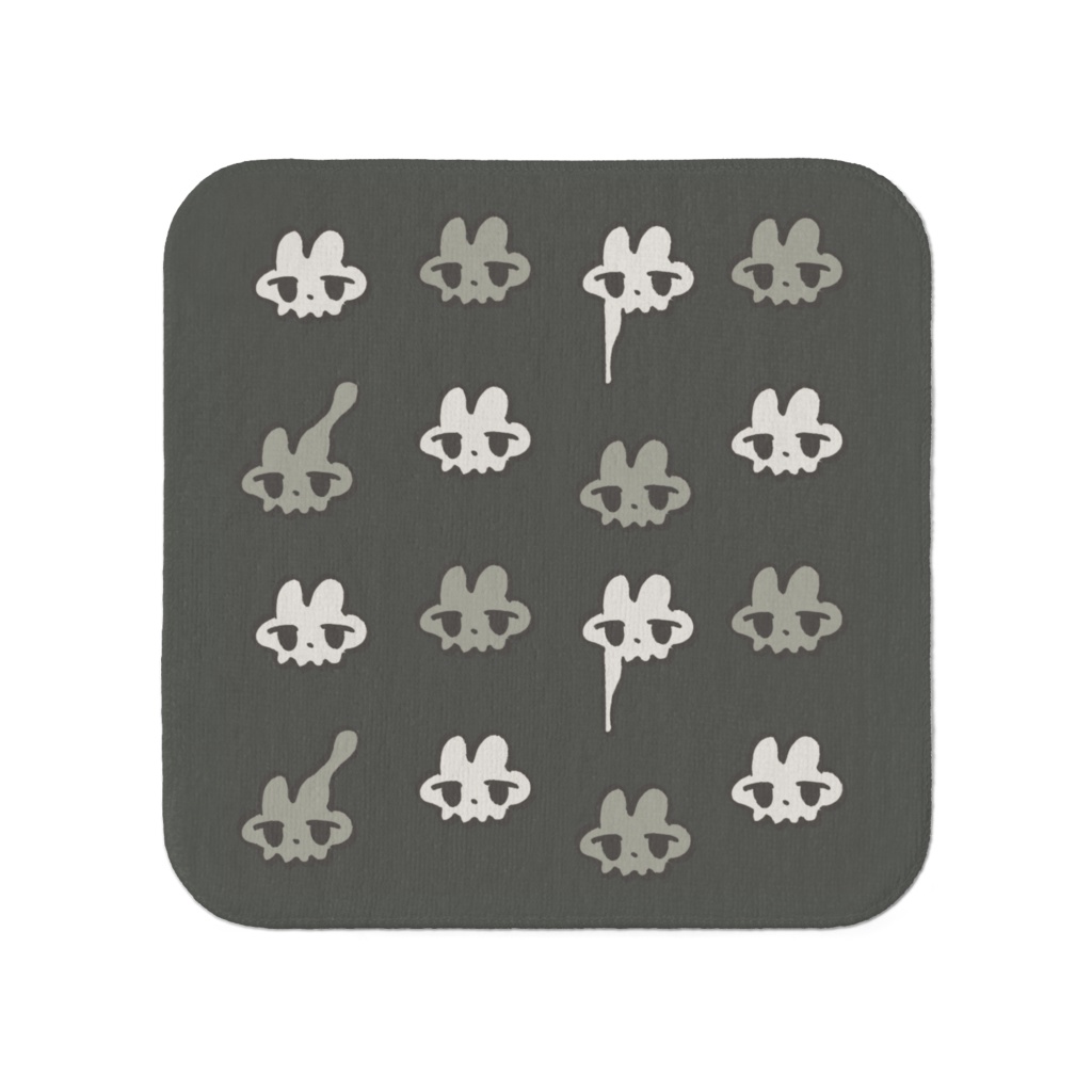 モノクロうさぎ霊のタオル