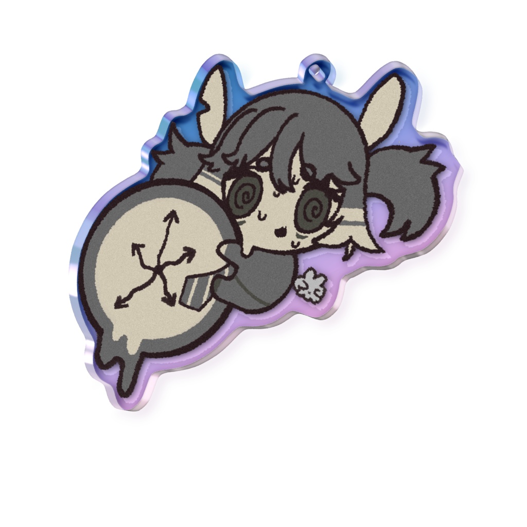 社畜片の時間に囚われたキーホルダー