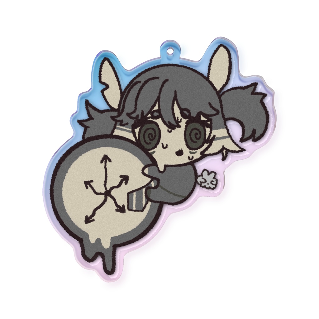 社畜片の時間に囚われたキーホルダー