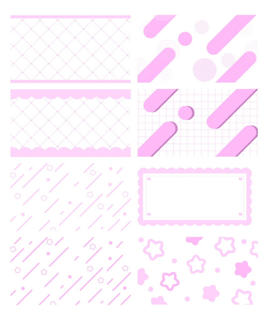 【無料お試し版あり】病み天使界隈サムネイルセット【ロゴ3種+背景8種】