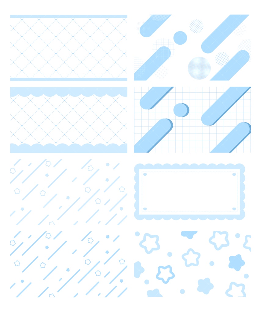 【無料お試し版あり】病み天使界隈サムネイルセット【ロゴ3種+背景8種】