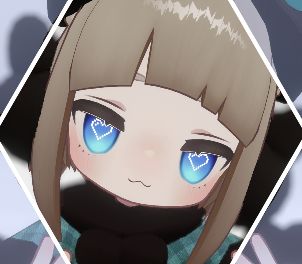 【キプフェル/Kipfel 】Pixel heart eyes texture♡瞳&メイク テクスチャ