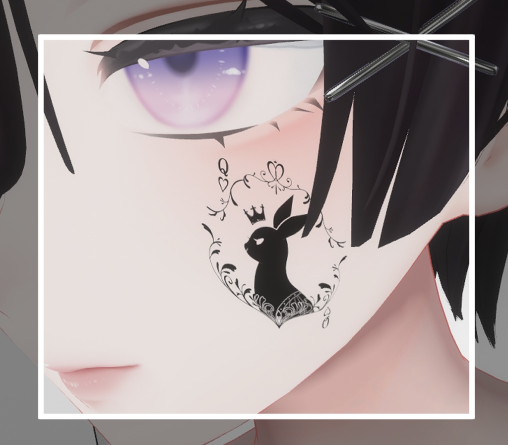 【Tatoo texture】Queenうさぎのタトゥー