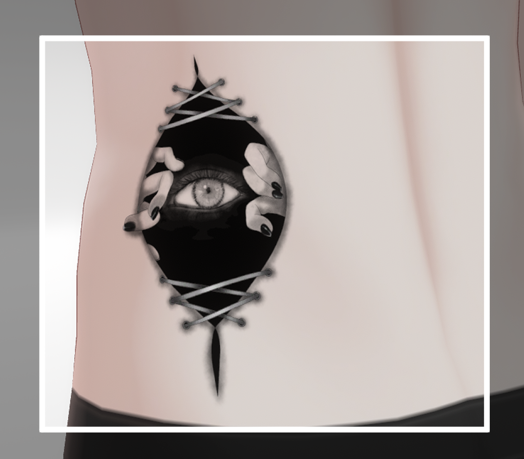 【Tatoo texture】中から開いてるっぽいタトゥー 複数デザインセット - メイク研究所さも - BOOTH