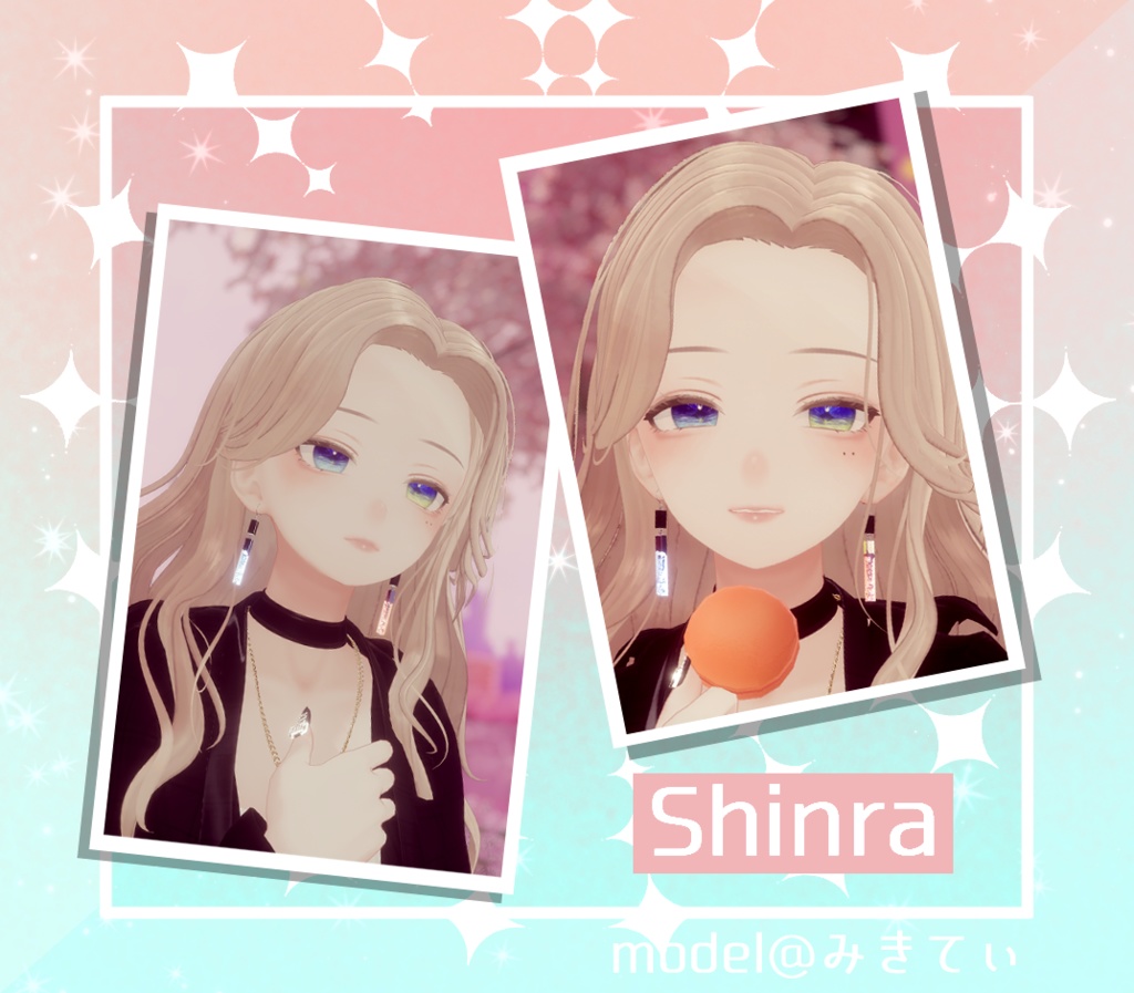 【14アバター対応】瞳&メイクテクスチャ Two tone color ★Eye & Make up texture