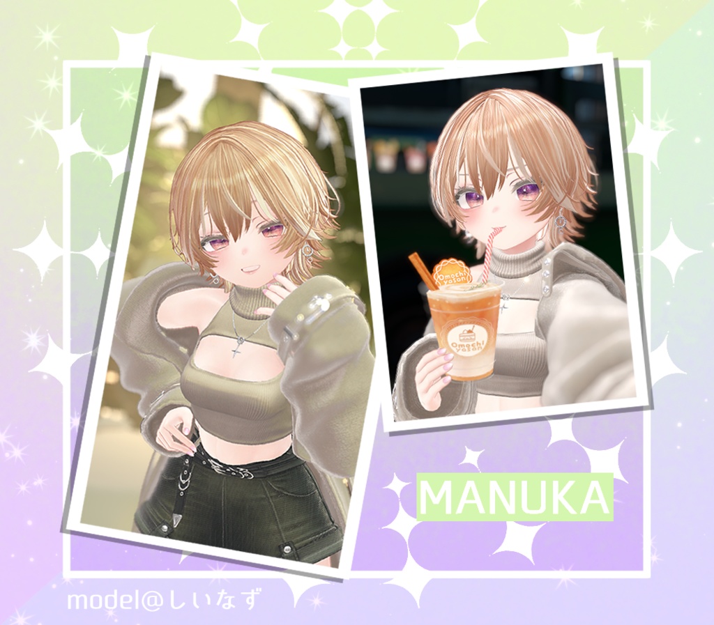 【14アバター対応】瞳&メイクテクスチャ Two tone color ★Eye & Make up texture