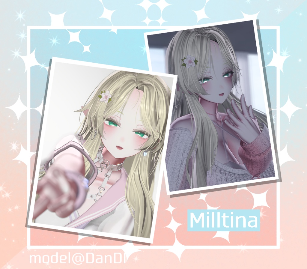 【14アバター対応】瞳&メイクテクスチャ Two tone color ★Eye & Make up texture